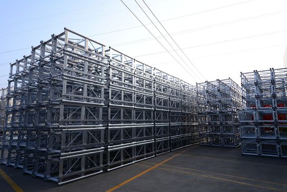 Seção de mastro galvanizada a quente de 650 mm com rack para canteiro de obras