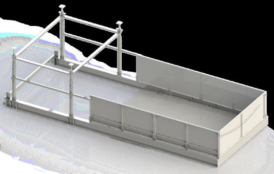 2.0m Plataforma fixa de tipo de guindaste Deck de carga FMLP2000 Largura 2000mm Certificado de carga total