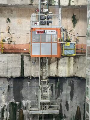 Q345B Aço 1000 kg Material Rack e Pinion Lift para túnel