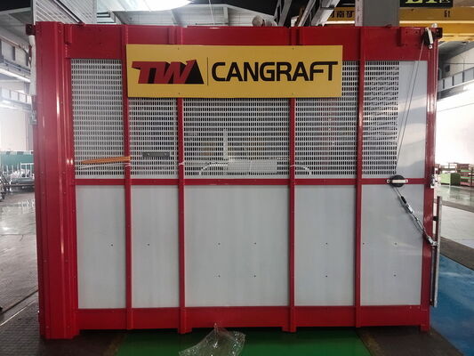 Elevador de construção com suportes e pinhões,VFD Control, galvanizado a quente 2000kg Elevador de construção, 0-46m/min Elevador de material de passageiros