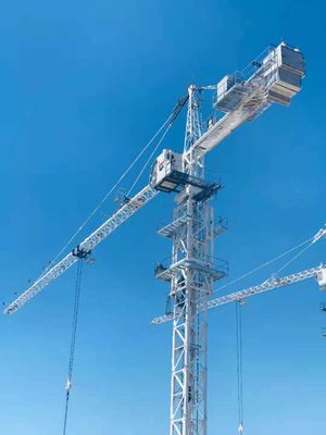 Bom preço Topkit Jib 50 metros 6 toneladas Construção torre guindaste com gaiola telescópica on-line
