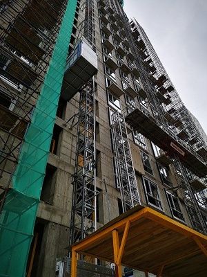 SC200 Caixa única 96m/min Elevador de construção exterior para elevação de materiais