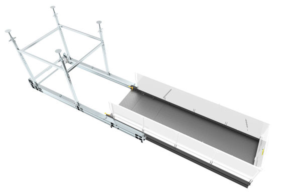 Deck de carregamento galvanizado extensivel, plataforma de carregamento de cantilever 3200mm