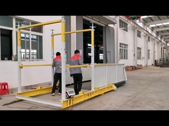 Deck de carga de material retrátil com limite de peso para o canteiro de construção de arranha-céus